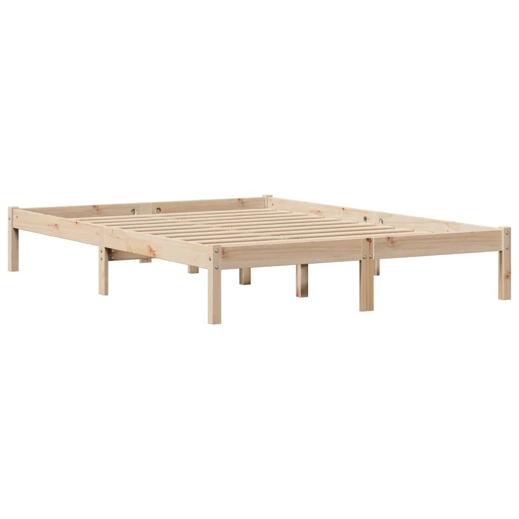 Letto matrimoniale | Letto per adulti | Letto senza Materasso 120x200 cm in Legno Massello di Pino