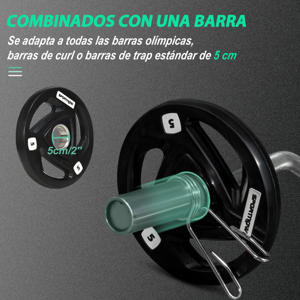 Disco Peso Olimpico ¨C Minimal ¨C 5 kg Nero ?24x3,5 cm