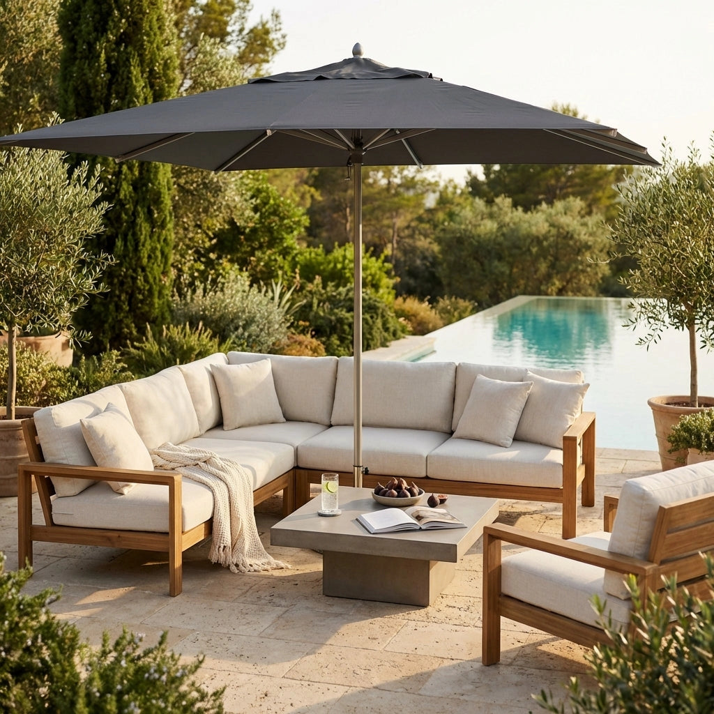 Ombrellone da Giardino 3x4 palo centrale in alluminio - DAVIE
