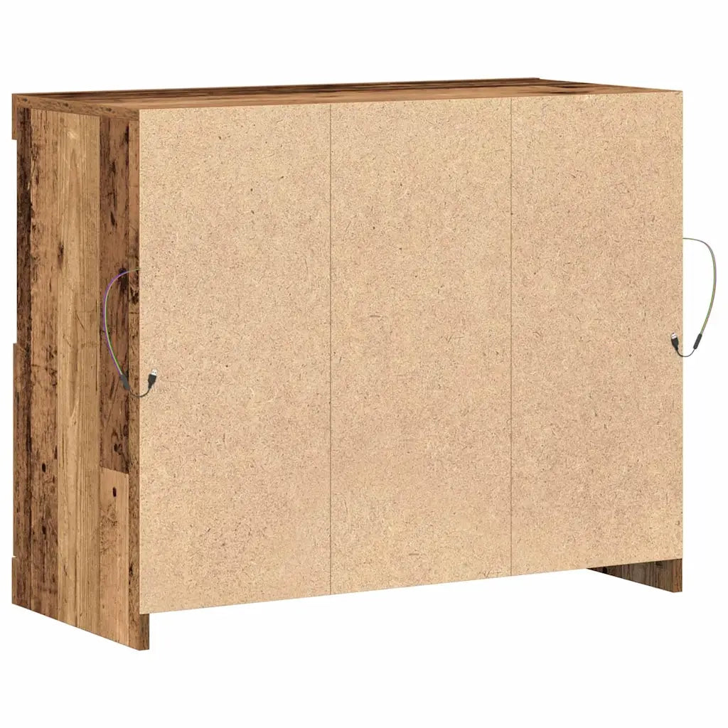 Madia LED Marrone 81 x 37 x 66,5 cm Legno multistrato 863030