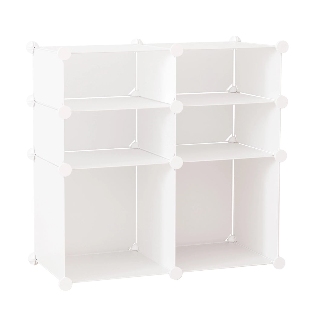 Armadio modulare in plastica con ante ¨C Xylo ¨C 6 cubi bianco
