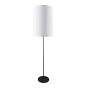 Lampada da terra Lamego nera paralume bianco 170cm E27 Shilo