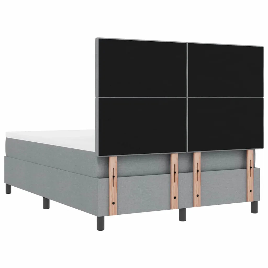 Letto a molle con materasso Grigio chiaro 160 x 200 cm Tessuto 3339399