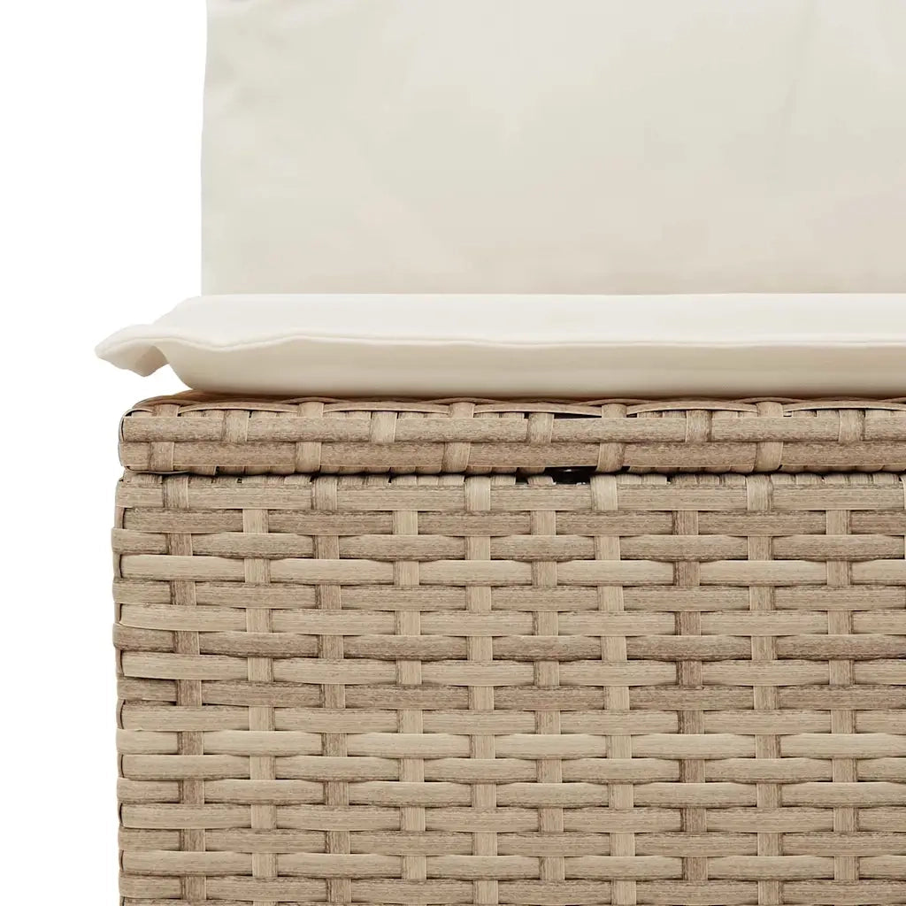 Set Divani da Giardino 7 pz con Cuscini Beige in Polyrattan 3326169