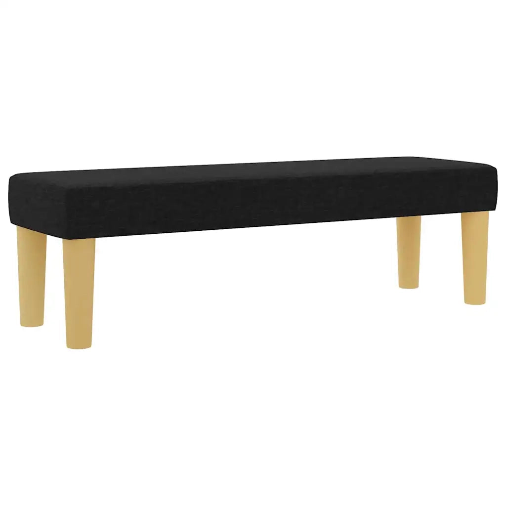Letto a molle con materasso Nero 120 x 190 cm Tessuto