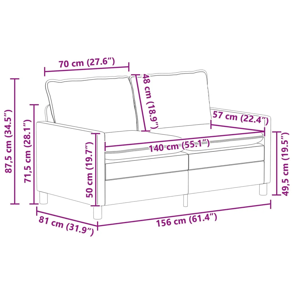 Set di divani 2 pcs Giallo Velluto 3417151