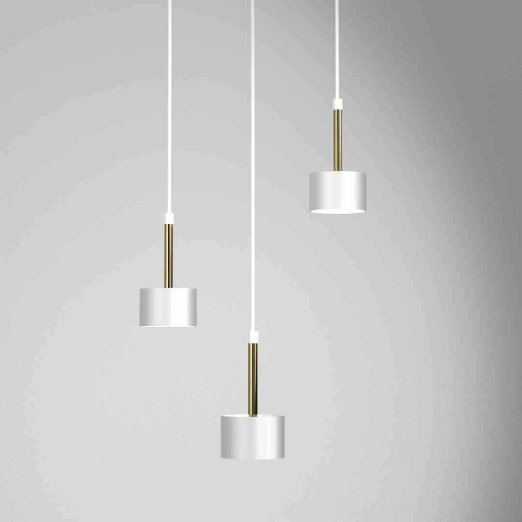 Lampada a sospensione Milagro Arena bianco ottone 3 luci