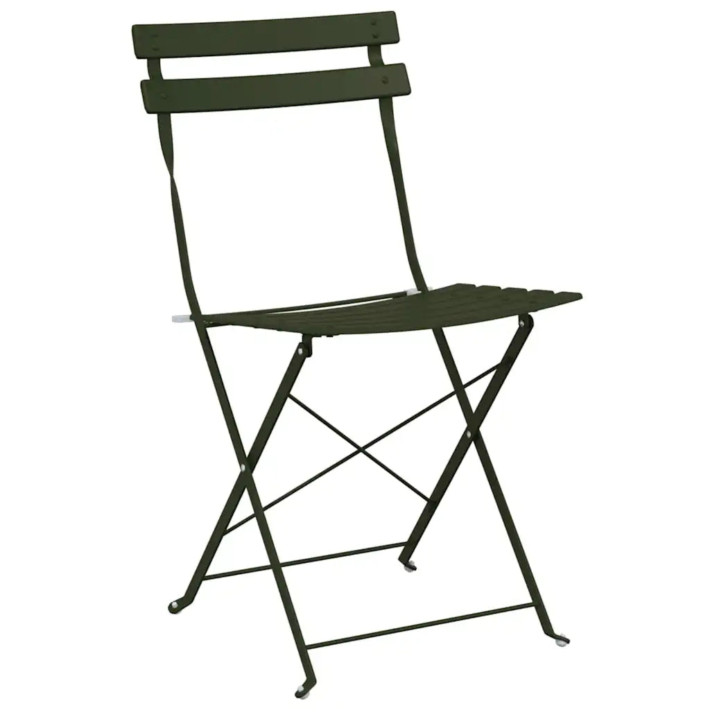Sedia Pieghevole da Giardino 2 pcs Verde 42 x 46 x 82cm Metallo 42002955