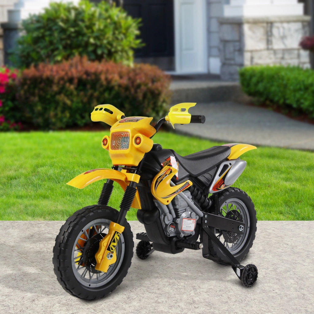 Moto Elettrica per Bambini ¨C Minimal ¨C Giallo 102x53x66cm