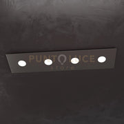 ECCENTRIC APPLIQUE-PLAFONIERA 4 LUCI MARRONE 1156-4L-MA