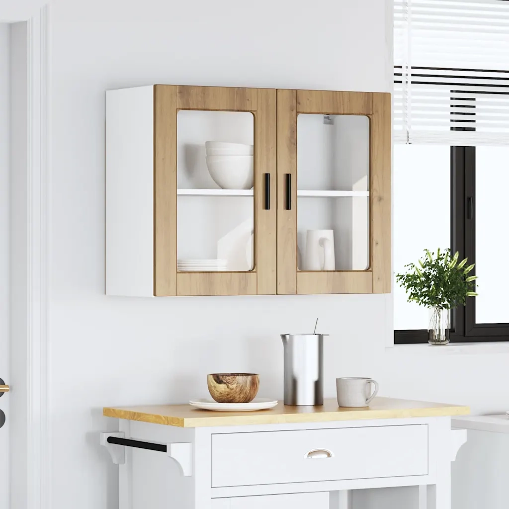 Pensile da Cucina | Mobile da Cucina con Porta in Vetro Porto Rovere Artigianale