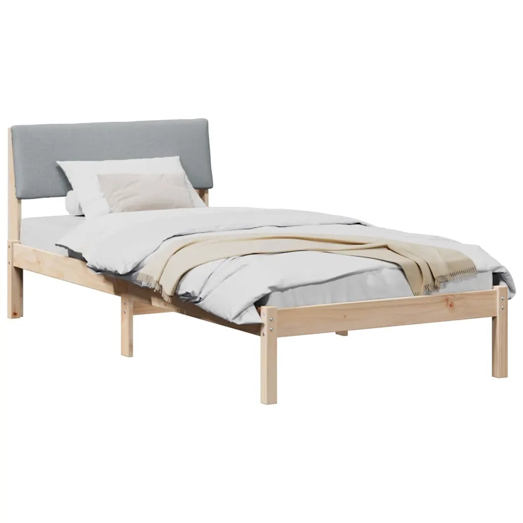 Struttura del letto-Giroletto Marrone e grigio chiaro 90 x 190 cm 634715