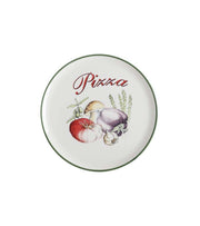 Piatto pizza in ceramica 32 cm con funghi