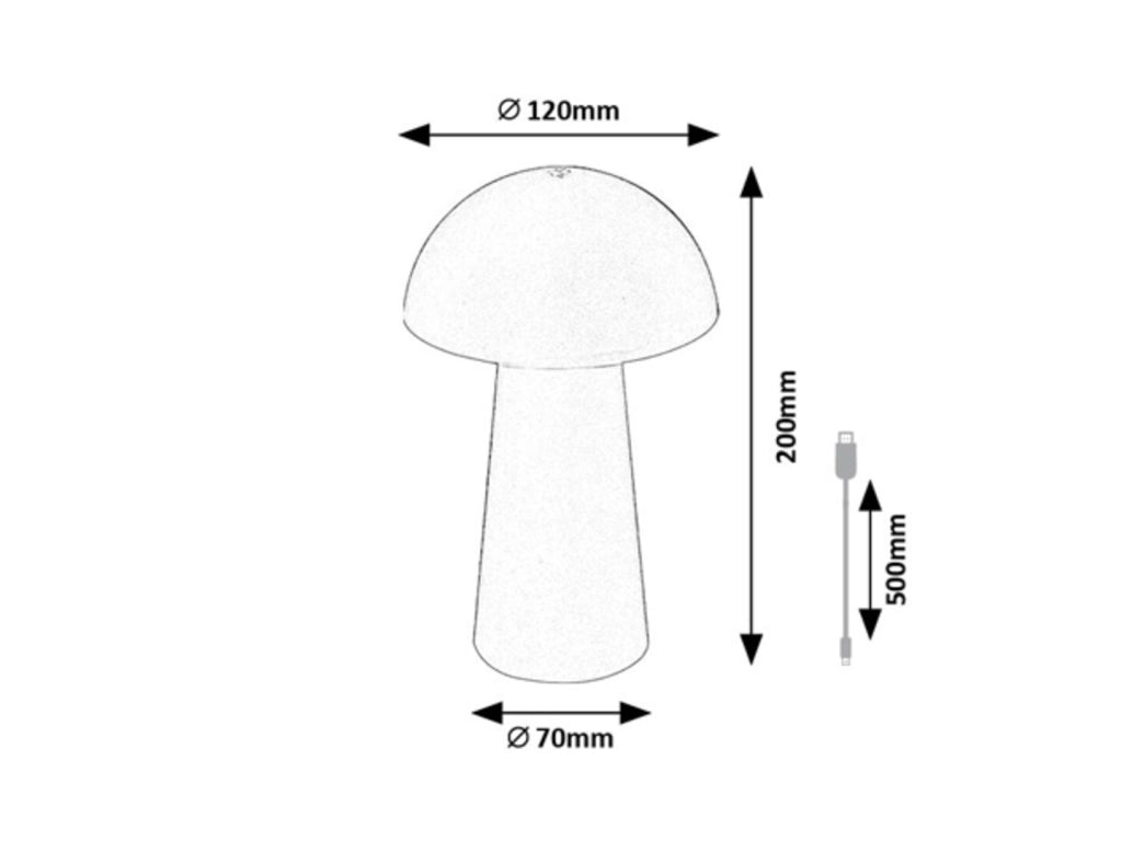Lampada da tavolo LED portatile Mireo Rabalux bianca