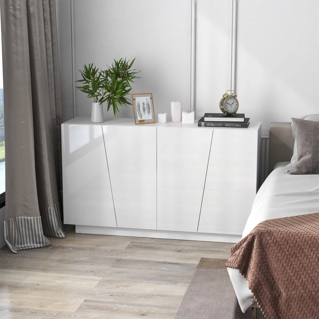 Mobiletto Multiuso 5 Livelli ¨C Zephmum ¨C Bianco 150x40x88 cm