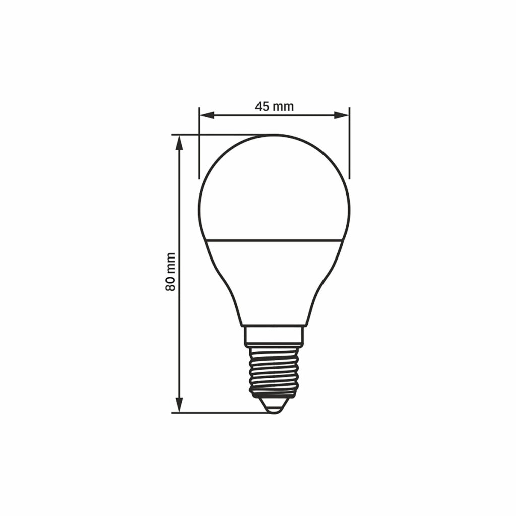 Lampadina LED G45 opale 4W E14 380lm 3000K calda Videx