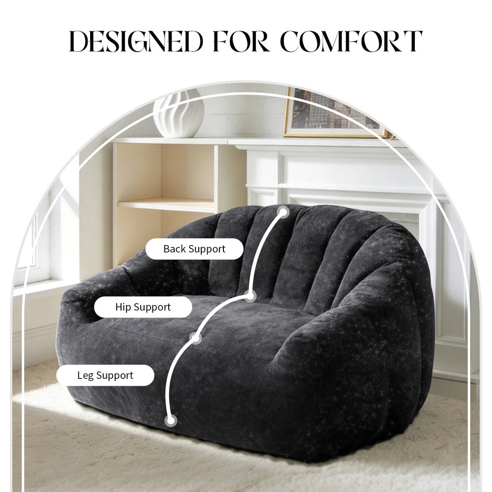 Divano Pouf Gigante con Braccioli ¨C MINIMAL ¨C Beige, Morbido, Oversize