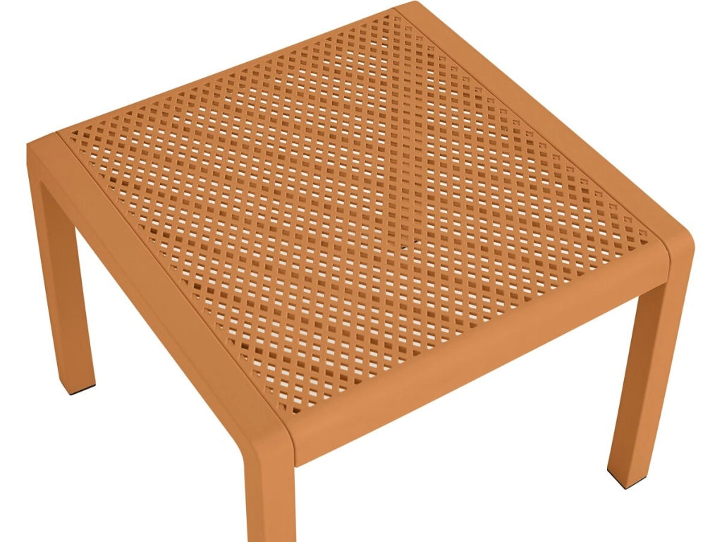 Set di mobili da giardino in metallo e plastica "Céora" - 2 posti - Arancione