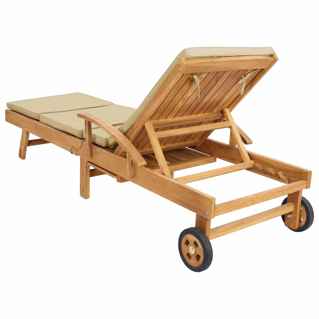 Lettino da sole 100% Poliestere Teak Solido 42032673