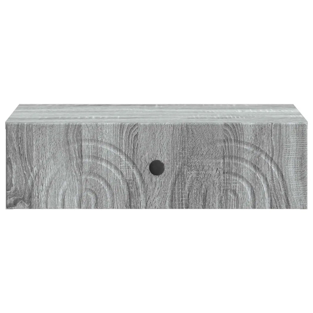 Tavolino da Parete Laterale 59 x 34,5 x 17 cm Grigio Sonoma 898151