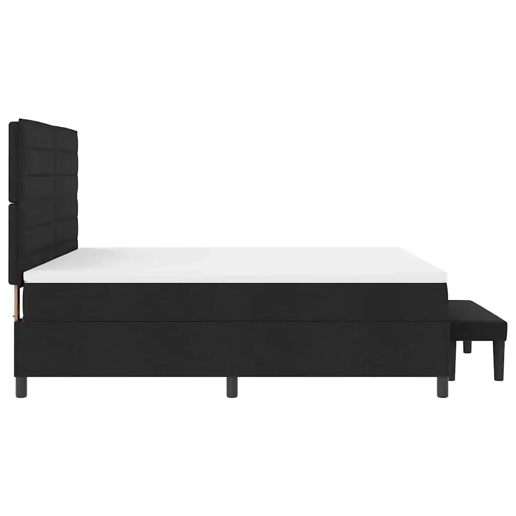Letto a molle con testiera Nero 180 x 200 cm Tessuto 3344011
