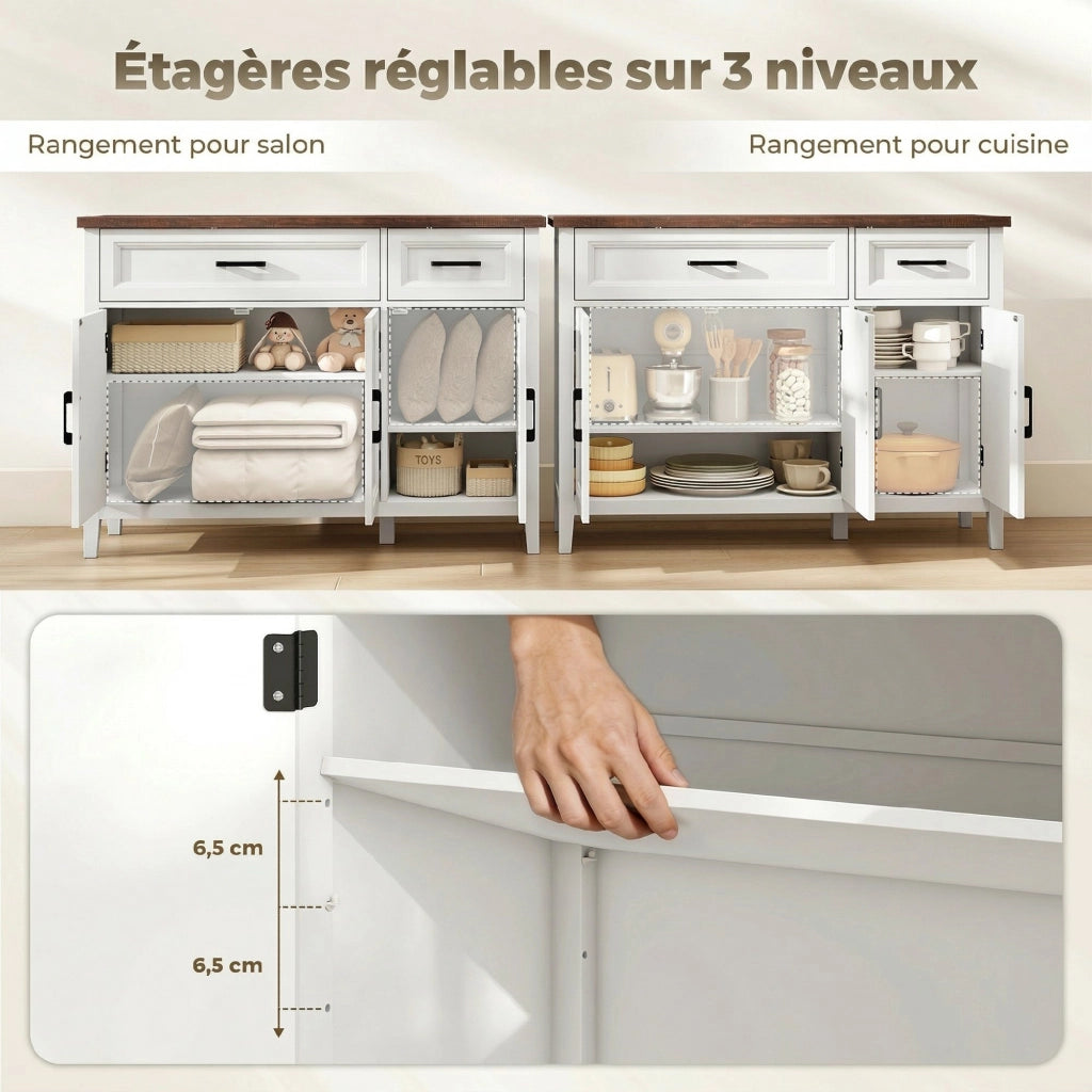 Credenza ¨C Minimal ¨C Bianco 110x35x80,5 cm