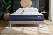 Pacchetto letto completo - Materasso 140x190cm + Box spring con doghe (kit) + 2 cuscini + Piumino - Actimemo Tech