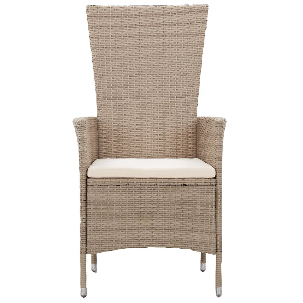 Set Mobili da Pranzo per Giardino 5 pz Beige 3068759