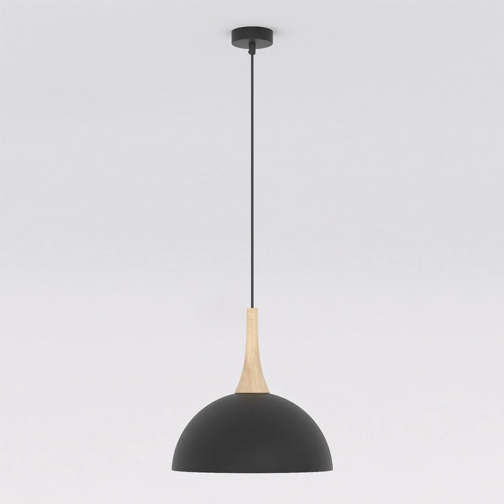 Lampada sospensione NAUTICA nera legno 1xGX53 Emibig