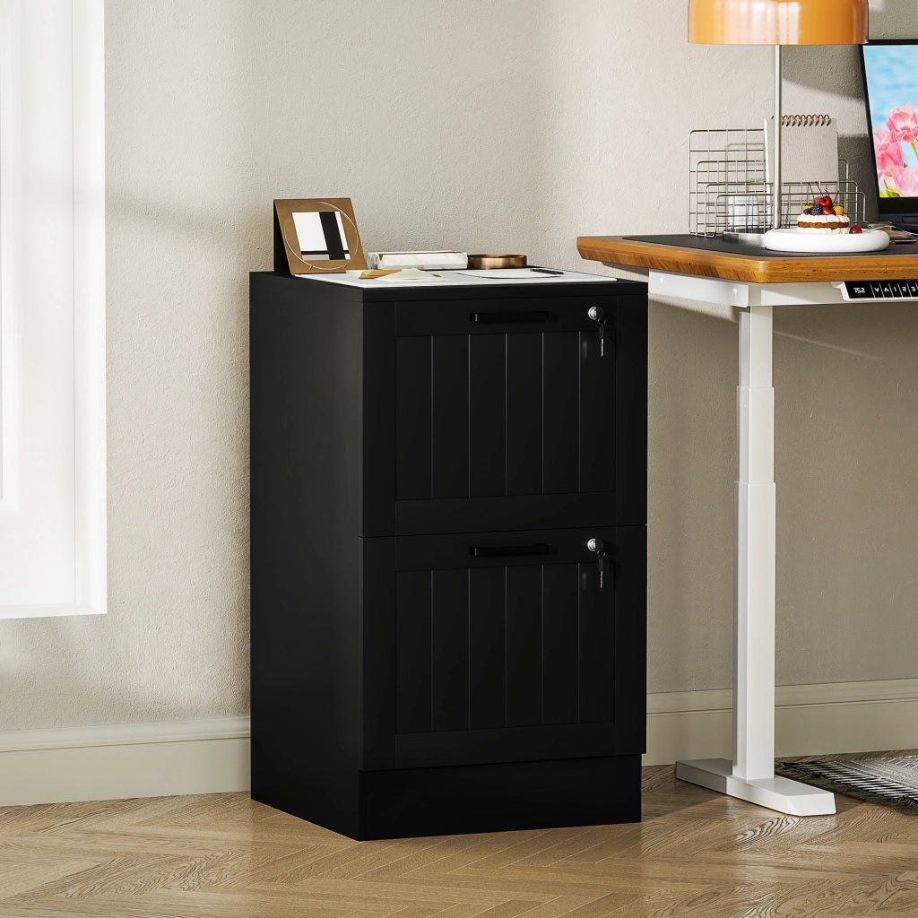 Scrivania con cassetti ¨C Minimal ¨C Nero 40x40x71 cm