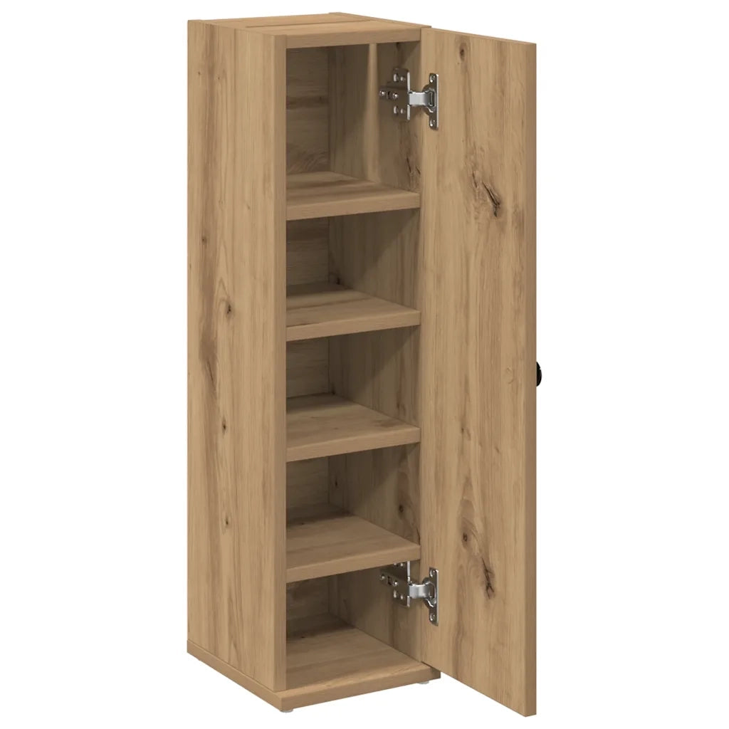 Mobile da Bagno con Portarotolo Rovere Artigianale 20,5x22x72cm 858523