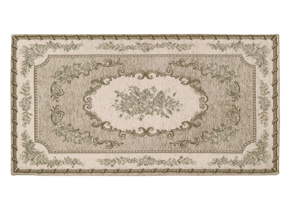 Tappeto Velour Antiscivolo Disegno Operà By Suardi - 65x110(2Tappeti) - Tortora
