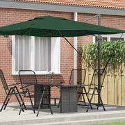 Parasol Roma Verde 286 x 284 x 265 cm Alluminio e Poliestere 42003336