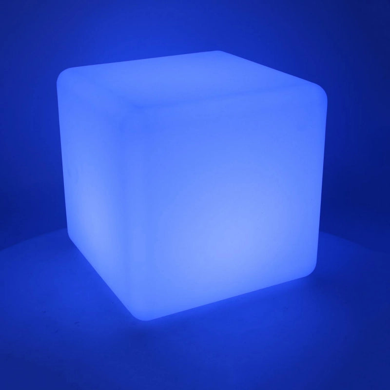 Lampada led plastica ricaricabile multicolor quadro cm 30x30h30
