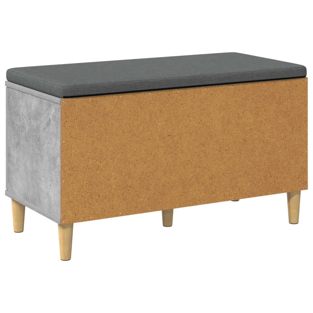 Panca per ingresso con cuscino-Sgabello-Panca da Corridoio Grigio cemento 60 x 38 x 46 cm 127277