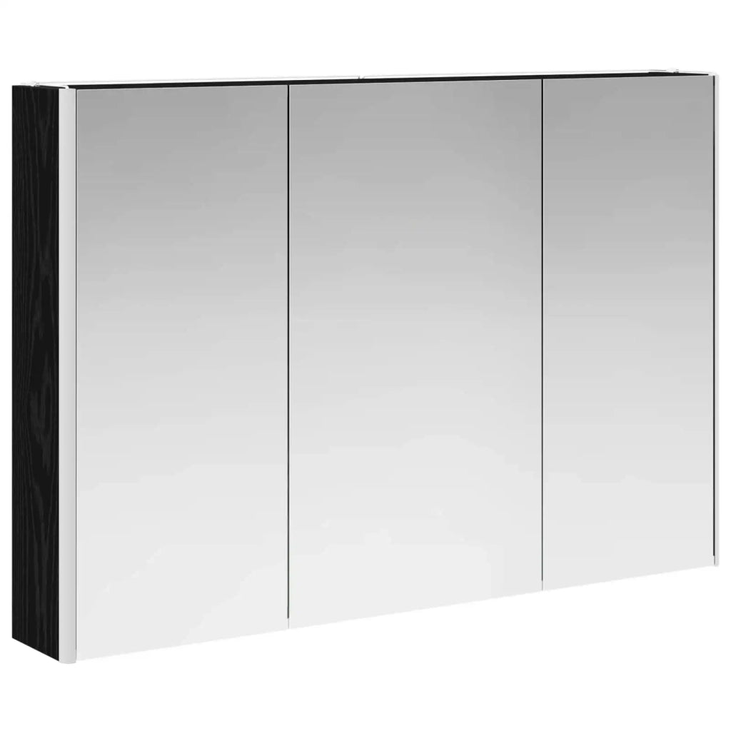 Mobiletto per specchio da bagno Rovere Nero 889272