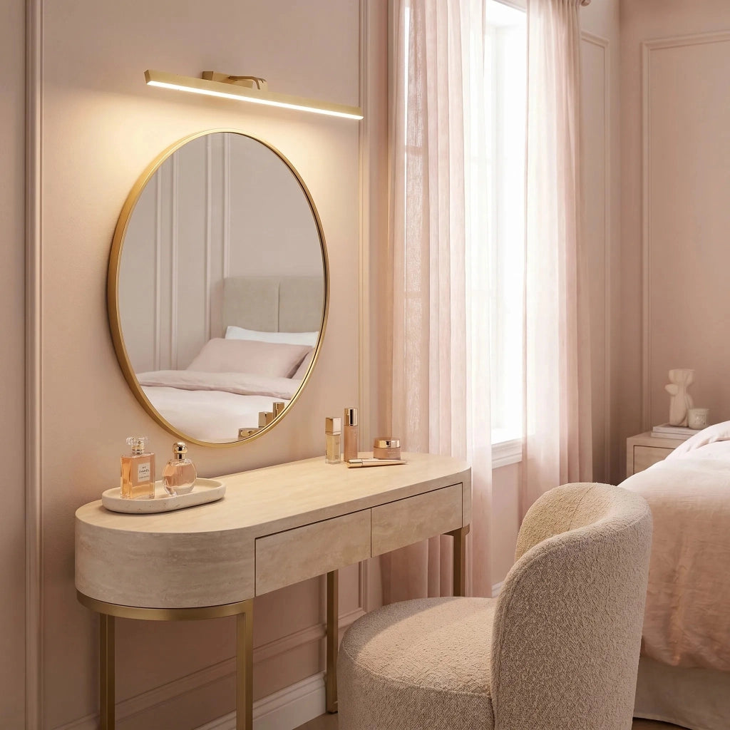 Applique Da Bagno Led Swe009-1w 73cm Brush Gold