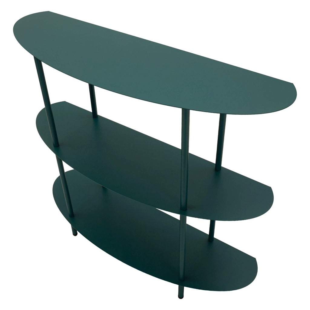 Gamitimi, Consolle 3 Ripiani, 6x31x93h cm Verde Ottanio