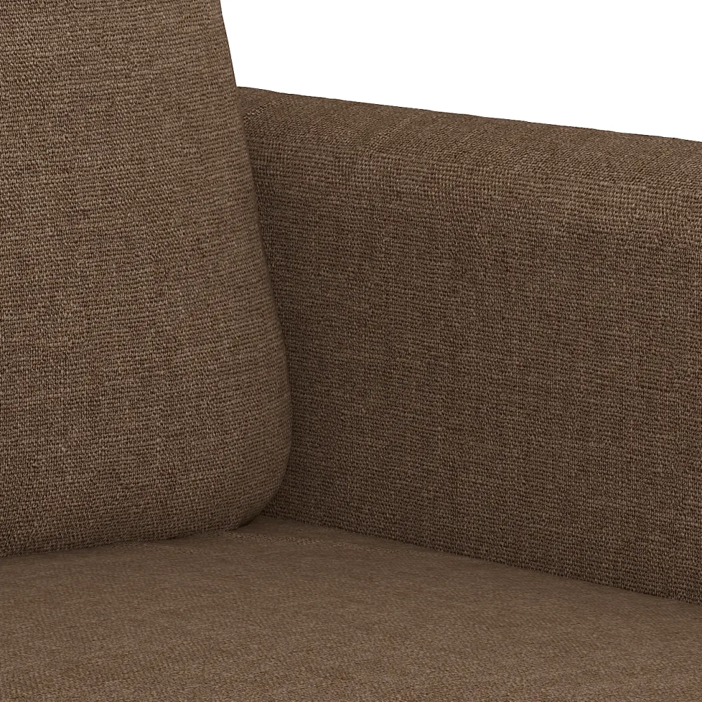 Set di Divani 4 pz con Cuscini Marrone in Tessuto 3202081