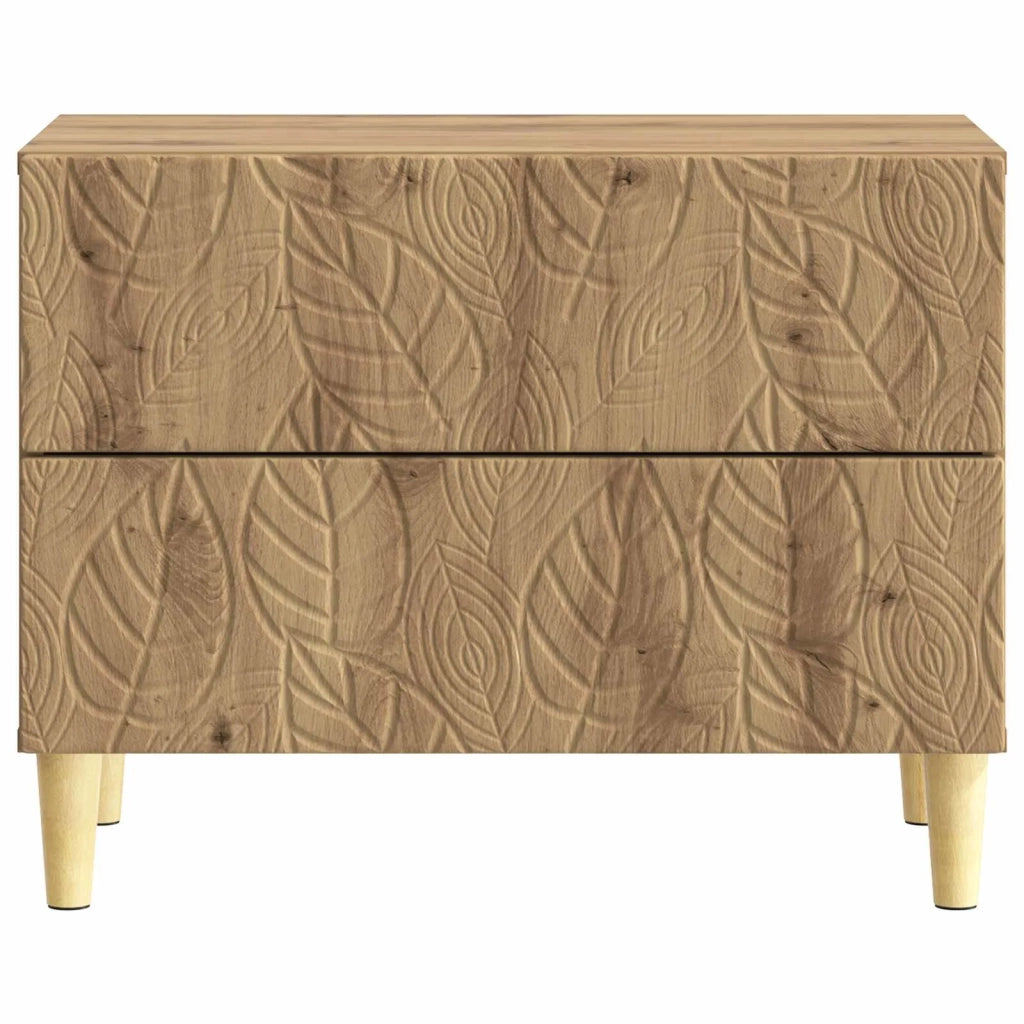 Comodino | Armadio da Notte | Mobiletto da notte Rovere Artigianale 62 x 34,5 x 48 cm