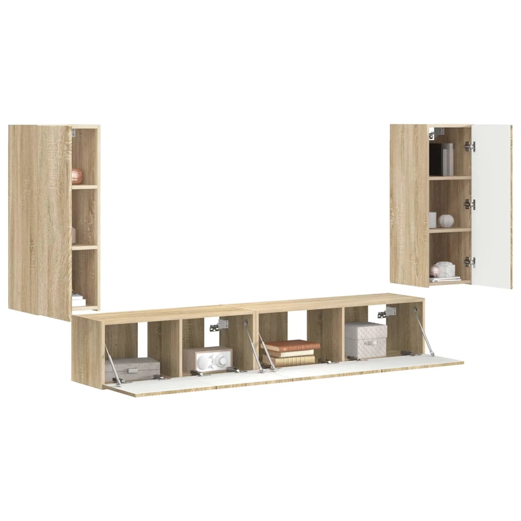Set mobile TV 4 pcs Rovere Sonoma Legno multistrato 3409161