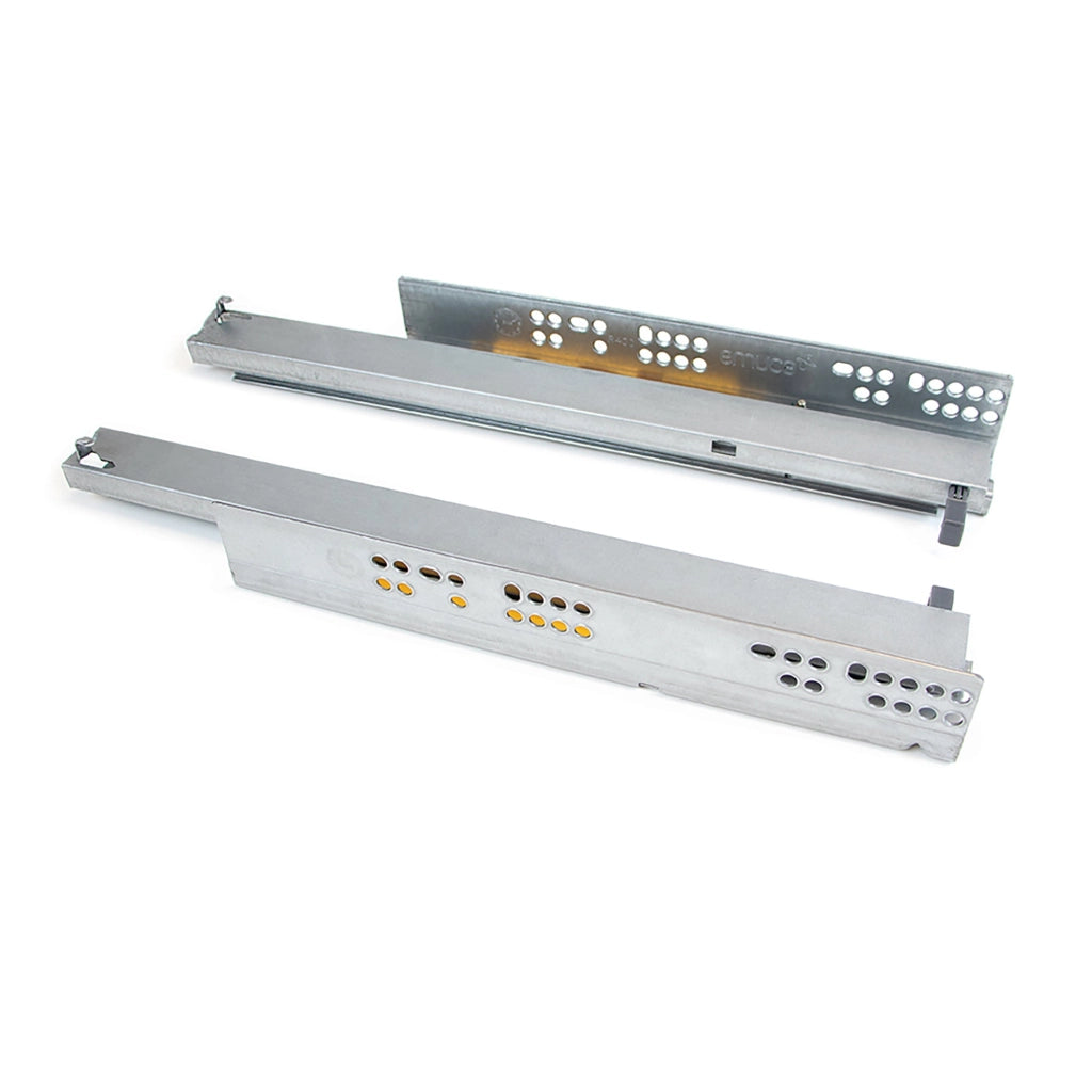 Guide a Scomparsa Silver per Cassetti ad Estrazione Totale P350 Zincato Bianco Acciaio Emuca