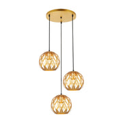 Lampada a sospensione Italux Hilo oro 3xE27 industriale