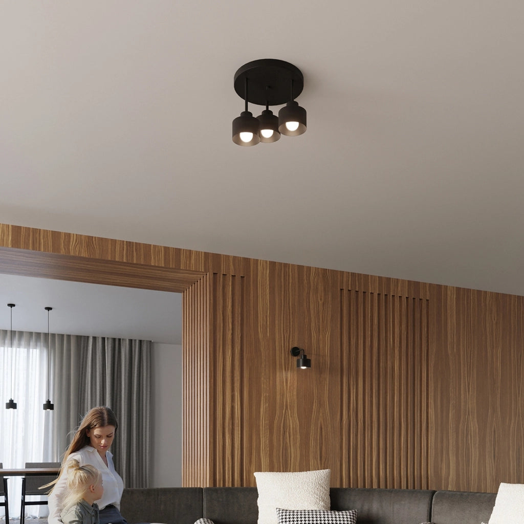 Lampada a soffitto SAVAR 3 nero