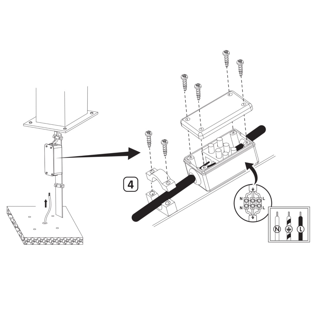 Lampione esterno GILBERT 80cm GU10 IP44 nero Polux