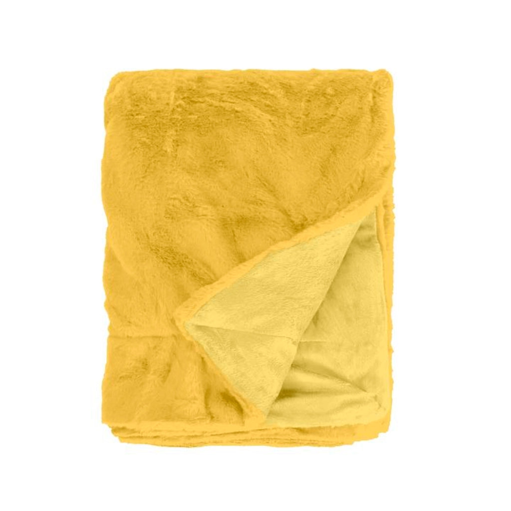 Coperta a quadri gialla 130x170cm MINNOR