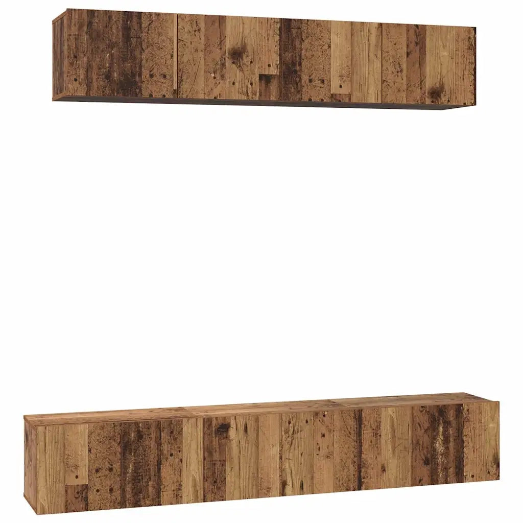 Set mobile TV 5 pcs Legno vecchio Legno multistrato 3393213