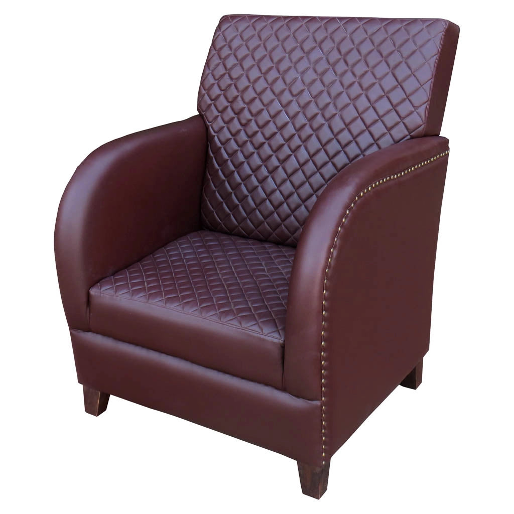 Poltrona in similpelle marrone 83x90x87h
