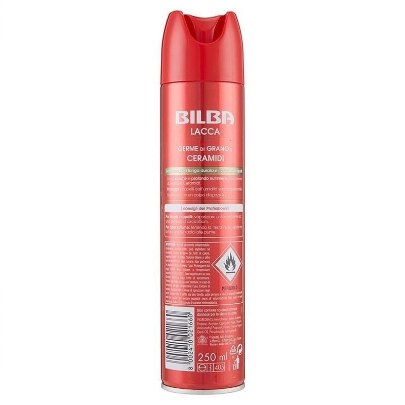 BILBA LACCA FISSAGGIO CAPELLI GERME DI GRANO E CERAMIDI TENUTA FORTE 250ML