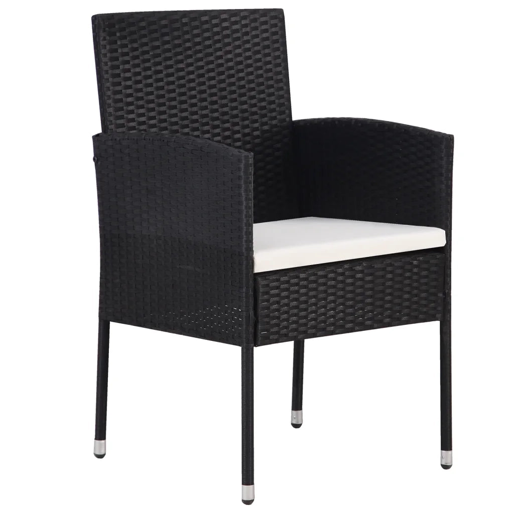 Set da Pranzo da Giardino 5 pz Nero 3099621